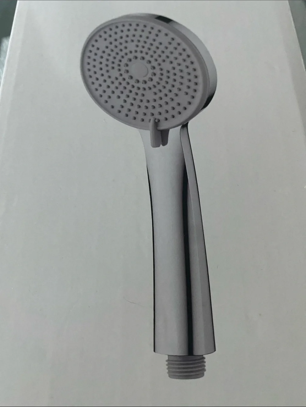 Chrome Handheld Shower Head - Sleek Single-Spray Design